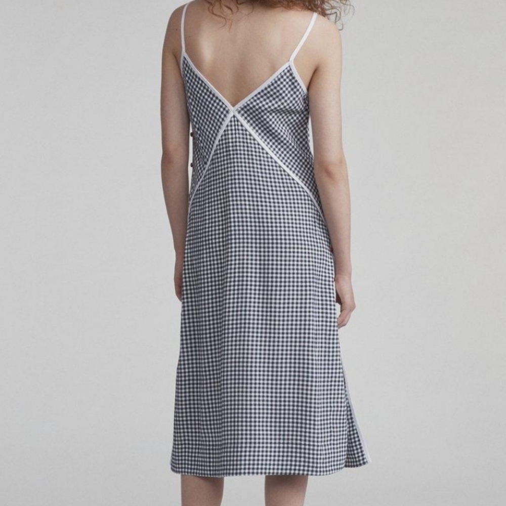 Rag And Bone "Laurie" Gingham Button Side Midi Su… - image 4